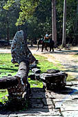 Angkor Thom - Bayon temple, south gopura of the third enclosure, balustrade 